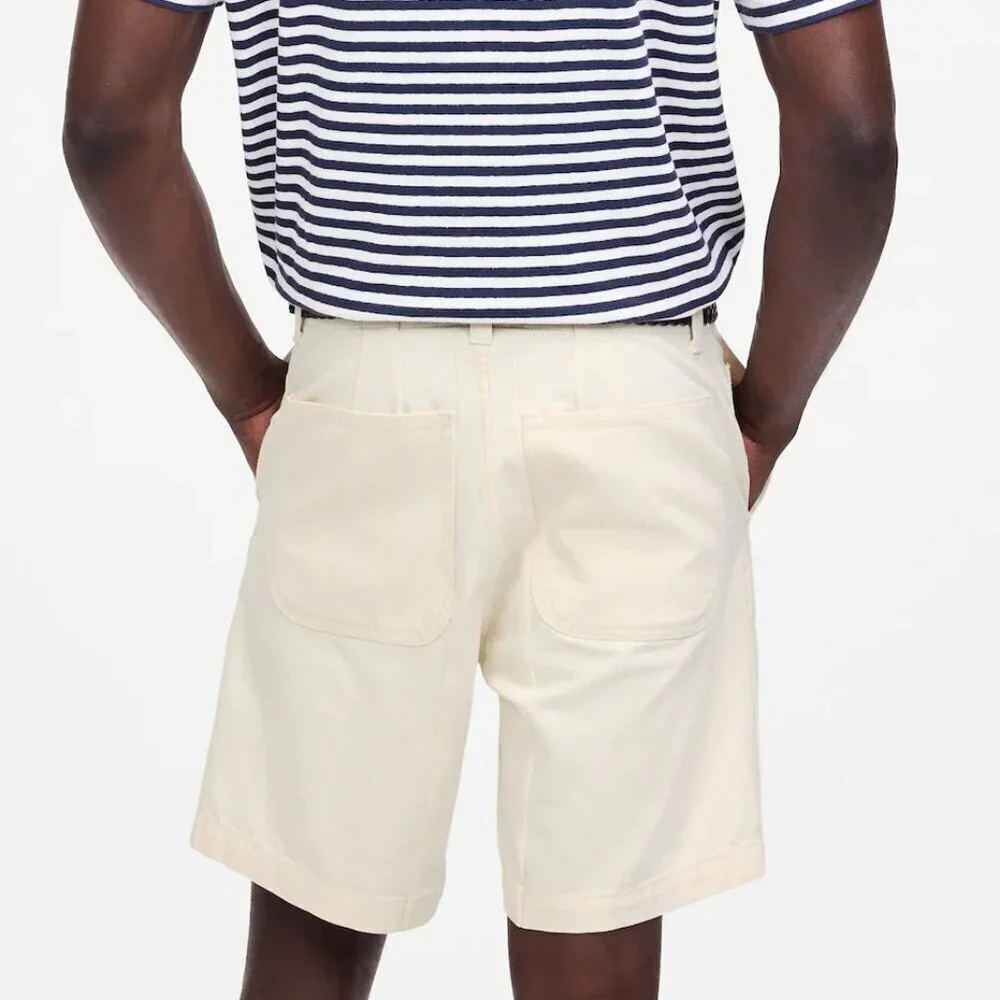 Madewell Men's Patch Pocket Shorts Summer Denim Cream Size 30 NWOT